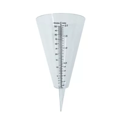 Garden Cone Rain Gauge Transparent Inserted Rain Gauge Equipment • £6.53