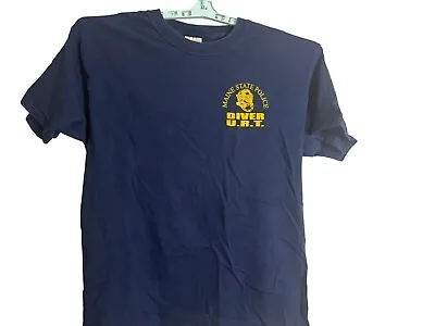 Maine State Police Underwater Recovery Team Short Sleeve T Shirt Size Large • $16.96