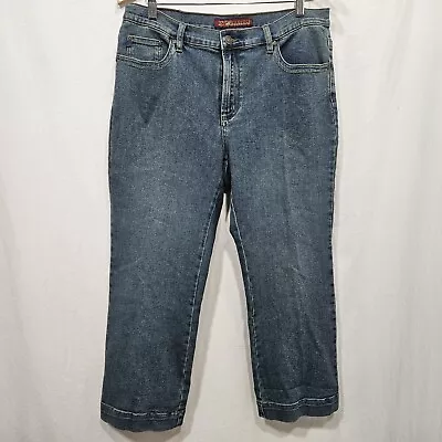 $15 • Buy Z. Cavaricci Jeans Womens 12 Blue Mid Rise Wide Leg Cropped Y2K Grunge 90s 32x25