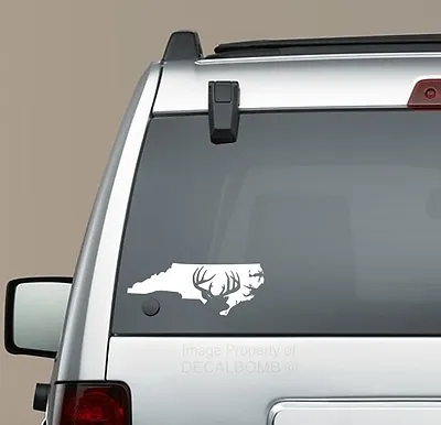 North Carolina Deer State Decal Sticker - Vinyl Buck Hunt Diesel Turbo NC • $3.99