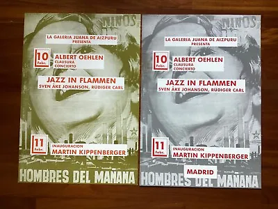 MARTIN KIPPENBERGER  Jazz In Flammen  Set Of 2 Original Posters 1989 • $850