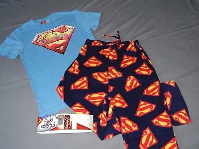 Men's Pajamas Superman Size Small Blue NEW Lounge Sleep Pants T-Shirt DC Comics • $33.33