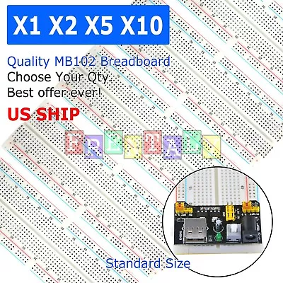 Lot MB-102 830 Point Prototype PCB Solderless Breadboard Protoboard US • $7.95