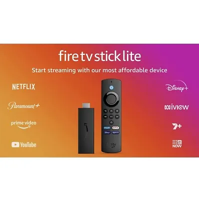 $56.99 • Buy Amazon Fire TV Stick Lite Alexa Voice Remote Media Streamer HD Streaming Device