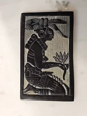 Ixchel Goddess Of The Medicine Carved Black Stone Mayan Aztec Art Tribal Signed • $32.99