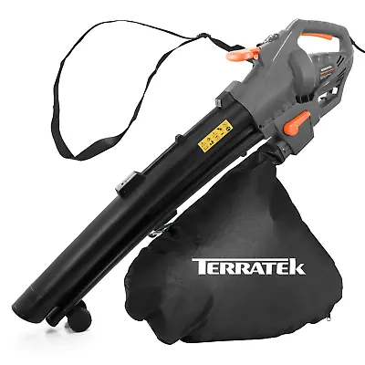 Terratek Garden Leaf Blower Electric Vacuum And Shredder 3000W 35L Leaf Bag • £44.99