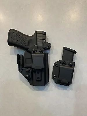 FITS: Glock 17/19/19x/22/31/32/44/45/47 Holster IWB Kydex With Mag Carrier • $76.49