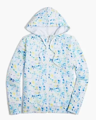 J. Crew Size M Zip Up Hoodie Tie Dye Long Sleeve Jacket Athletic Coat • $16.21