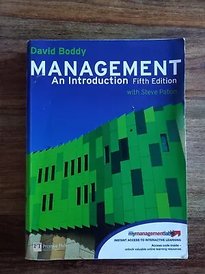 Management: An Introduction David Boddy 5e  • £20