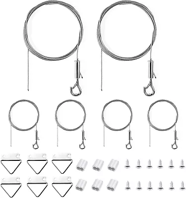 6 Pack Adjustable Picture Hanging Wire Kit78.7×0.059 Inch Heavy Duty Mirror Han • $22.99