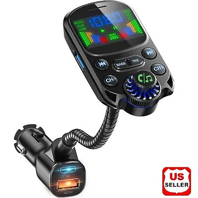 Car Bluetooth FM Transmitter Radio MP3 Wireless Adapter Hands-Free 3Port Charger • $14.98