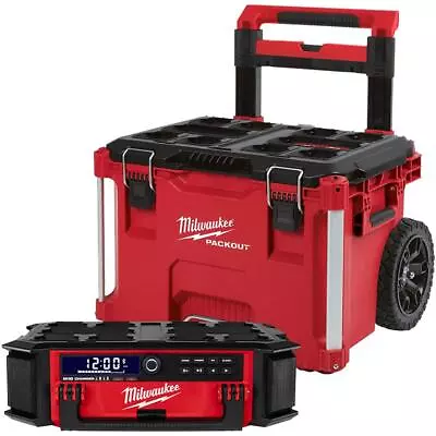 Milwaukee M18 Packout Radio + Charger With Packout Rolling Tool Box Bundle • $438