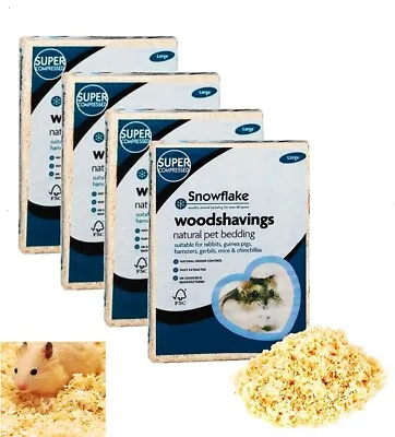 4 Pack Wood Shavings Pet Bedding Small Animal Bedding For Rabbit Rats Mice • £17.39