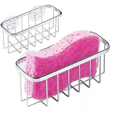 Stainless Steel Kitchen Sink Tidy Storage Holder Rack Cleaning Suction Organizer • $17.85