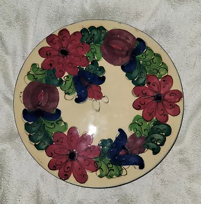 VTG RARE Peasant Art Pottery Hand Painted Trivet 1920's - Mrazek - Czech • $39.99