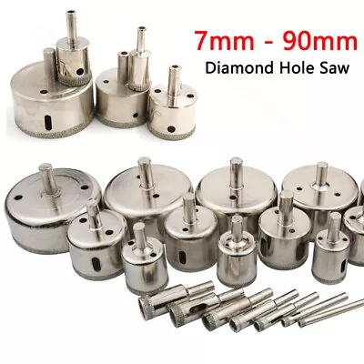 7-90mm Diamond Hole Saw Drill Bit For Cutter Tile Ceramic Glass Porcelain Marble • £2.32