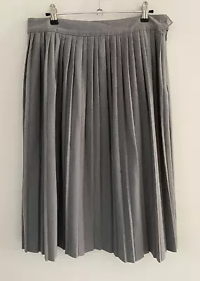 Alexa Chung X Marks & Spencer M&S Grey Pleat Skirt 12 Midi - Archive Collection • $26