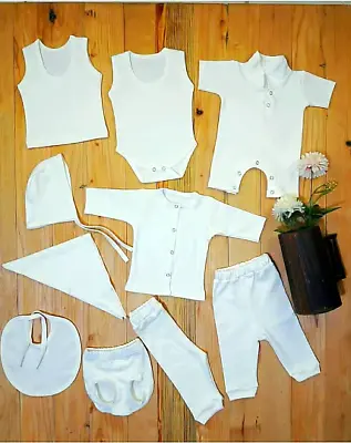 £8.99 • Buy 10 Pcs Pure 100% Organic Cotton Baby Clothes,Unisexual Newborn Clothing Set,Gift