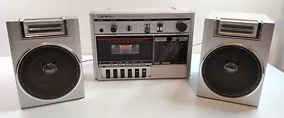 Vintage Boombox Cassette Record Crown CSC-155 **Not Fully Working** • $49.95