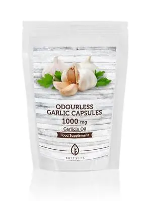 Garlic Odourless 1000mg Oil 30-60-90-120-180-250-500-1000 Capsules • £4.43