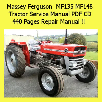 Massey Ferguson 135 148 Tractor Computer Manual + Continental Diesel 4 Cyl. CD • $9.97