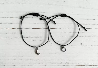 Hot Topic Black Moon And Sun Pull Cord Bracelets • $9.99