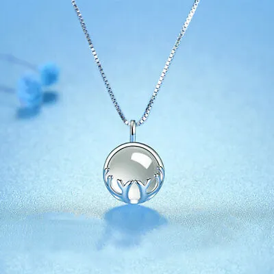 Women Unique Moonstone Necklace Pendant 925 Silver Anniversary Jewelry • $8.92