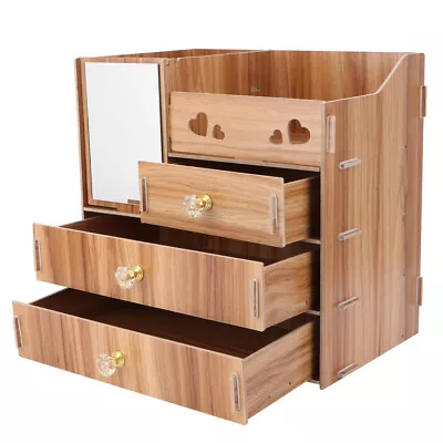  Wooden Drawer Organizer Office Desktop Cosmetics Storage Rack Baby Bath Tub • £36.99