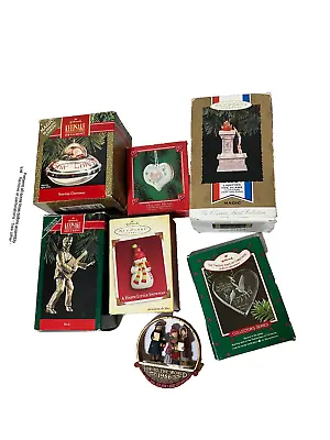 Lot Of 7 Older Hallmark Christmas Ornaments Elvis Starship Olympics • $12