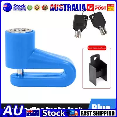 AU Electric Scooter Disc Brake Lock Anti Theft With Lock Frame For M365 (Blue) • $8.49