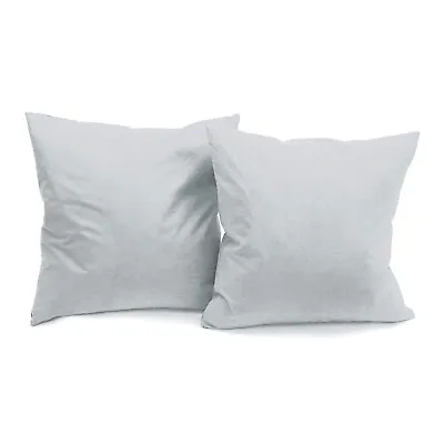 Microsuede Throw Pillows - Down Feather Filled - Modern Design Grey - Set Of 2 • $39.95