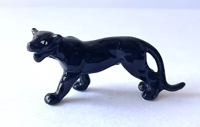 Vintage Bone China Black Panther Miniature Collectible 1” Figurine • $8.10