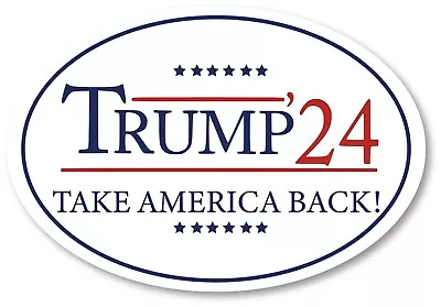 Oval 2-pack Magnet Donald Trump President 2024 Magnetic Bumper Sticker 6 X4  • $7.95
