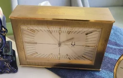 Vintage Large/heavy Brass Bulova Accutron Desk Clock • $99