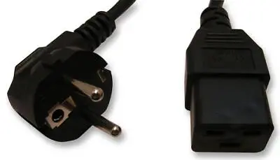 £22 • Buy LEAD, IEC C19 TO CEE 7/7 PLUG, 1M, Mains Power Cable, Qty.1 | SL-19 + SL-6-1