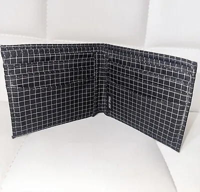 Jack Spade Men's Wallet Slim Billfold Grid Square Nylon Black White • $74.99