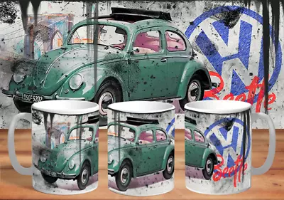 Volkswagen VW Beetle Oil Version Coffee Mug Birthday Gift • $22.99