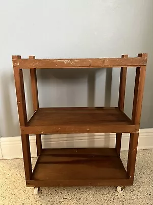 VTG Bar Cart Worlds Smallest Wood Bar Cart Tiny Home Bar Cart • $95