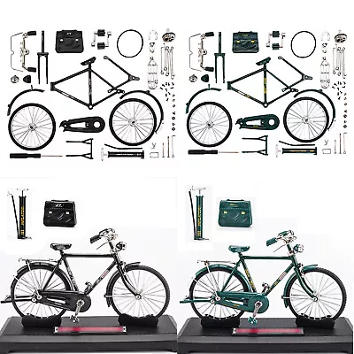 Retro Bicycle Model Toy Miniature Diecast Toys Crafts DIY For Home Office Decor • £11.65