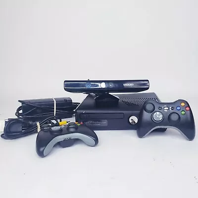 Microsoft Xbox 360 S Console Model 1439 Bundle W/ 2 Controllers Kinect Cables • $129.99