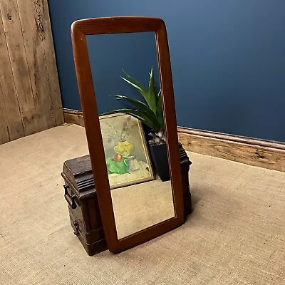 VINTAGE MID CENTURY 1960s DANISH TEAK WALL MIRROR  • £75