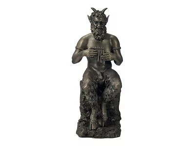 Pan Greek God Of Wild & Nature Faun Statue Sculpture Cold Cast Bronze And Resin • £90.51