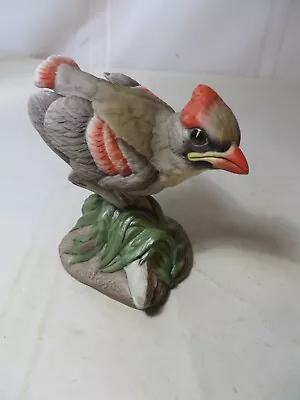 Vintage Boehm Ceramic Bisque Baby Cardinal  Figurine Made In Usa • $22.22