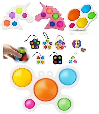 £3.49 • Buy Simple Dimple Fidget Spinner Push Pop It Bubble Stress Relief Sensory Autism UK