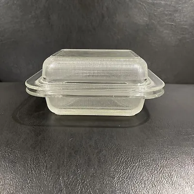 Rectangle Massimo + Lella Vignelli Heller Double Bowl Glass 8” X 7” • $50