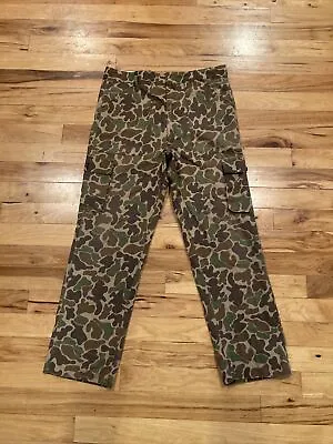 Vintage Duxbak Woodland Camo Cargo Pants | Lightweight | Men’s Act Size 38 X 32 • $36.50