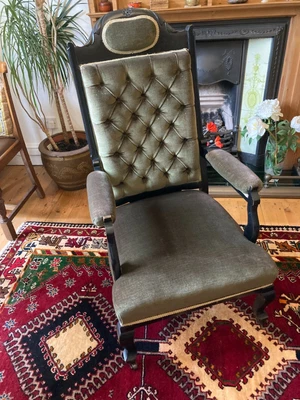 £30 • Buy Antique Victorian/Edwardian Ebonised Arm Chair