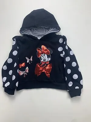 Disney Minnie Mouse Hoodie Girls Size 4 Black And Red • $12.95