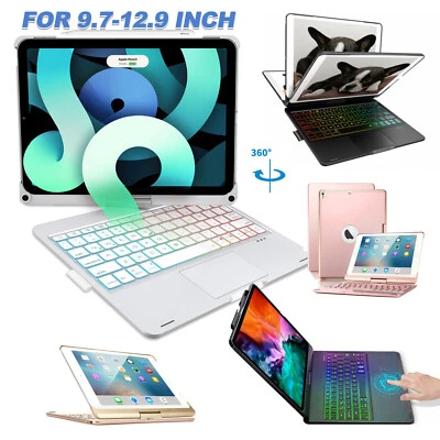$69.96 • Buy Keyboard Case For Apple IPad 5-9th Air 1-5 Pro 12.9  With Backlight 360° Rotate
