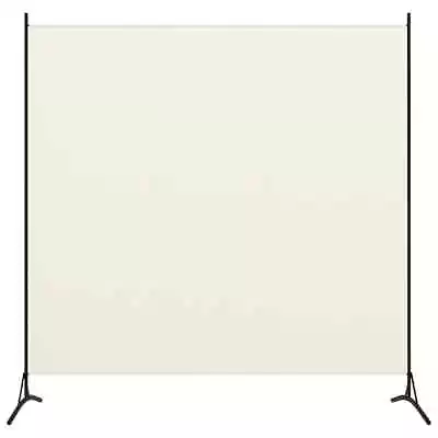 Panel Room Divider Home Office Privacy Screen Stand Cream 175x180cm Fabric • $48.89